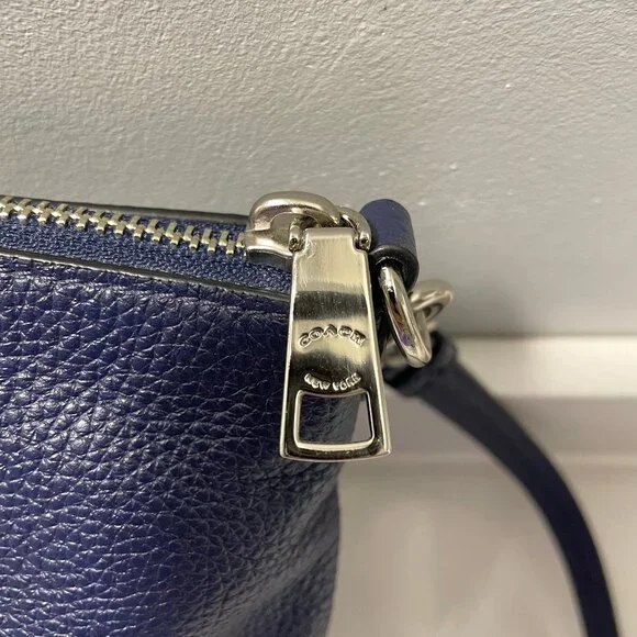 Coach Prairie Satchel - Navy Blue and Silver - Picture 8 of 14